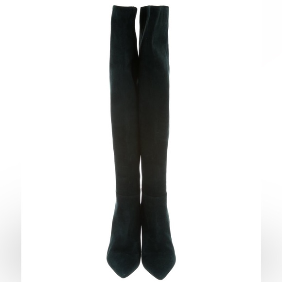 Gianvito Rossi Tall Suede Boots in Forest Green - Picture 12 of 14